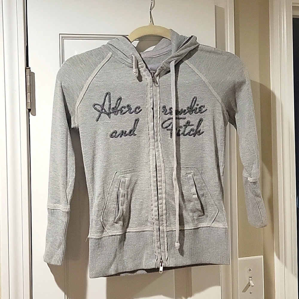 Abercrombie and Fitch, short sleeve sipping sweatshirt.  Size small
